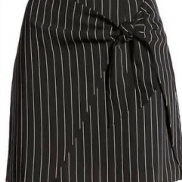 Leith Pin Stripe Tie Front Skirt - Picture 4 of 4